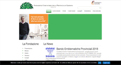 Desktop Screenshot of fondazioneprovcremona.it